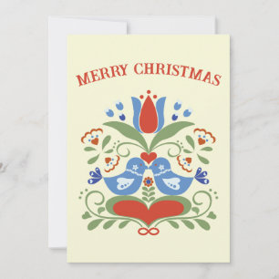 Cartes de Noël Lovebirds et Blossoms