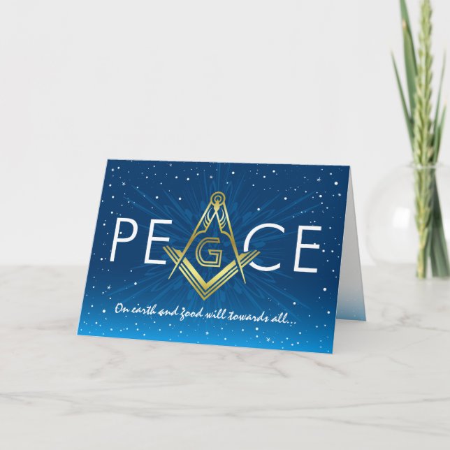Cartes de Noël maçonniques | Vacances franc-maçonn (Devant)