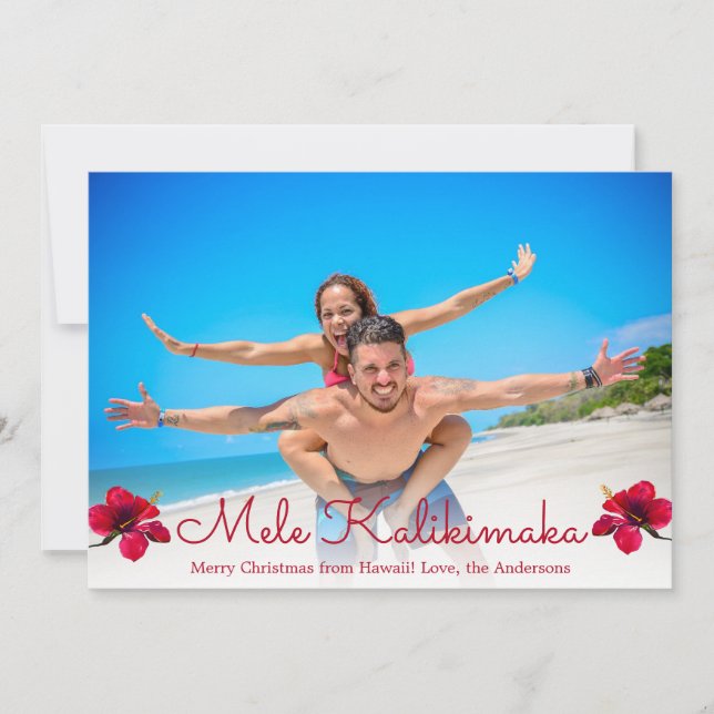 Cartes de Noël Mele Kalikimaka (Devant)