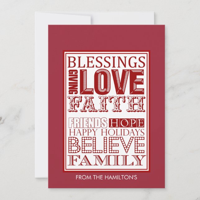 Cartes de Noël modernes (Devant)