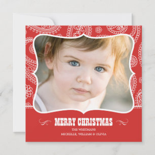 Cartes de Noël Paisley Cowboy