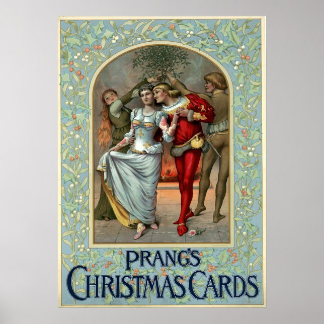 Cartes de Noël par Louis Prang Poster (Devant)
