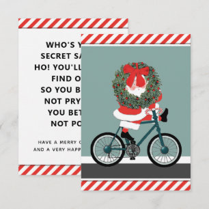 Cartes de Noël Père Noël secrètes