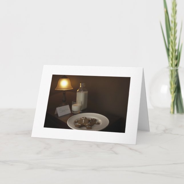 Cartes de Noël personnalisables Cookies Santa Clau (Devant)