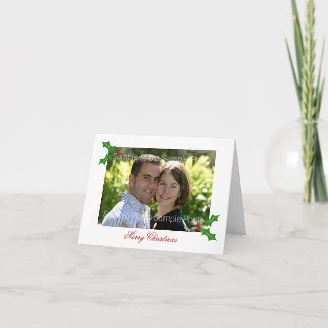 Cartes de Noël personnalisées de photo (Devant)