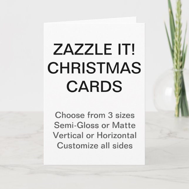 Cartes de Noël personnalisées Modèle vierge (Devant)