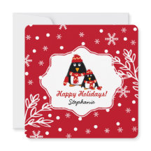 Cartes de Noël personnalisées pour petits pingouin