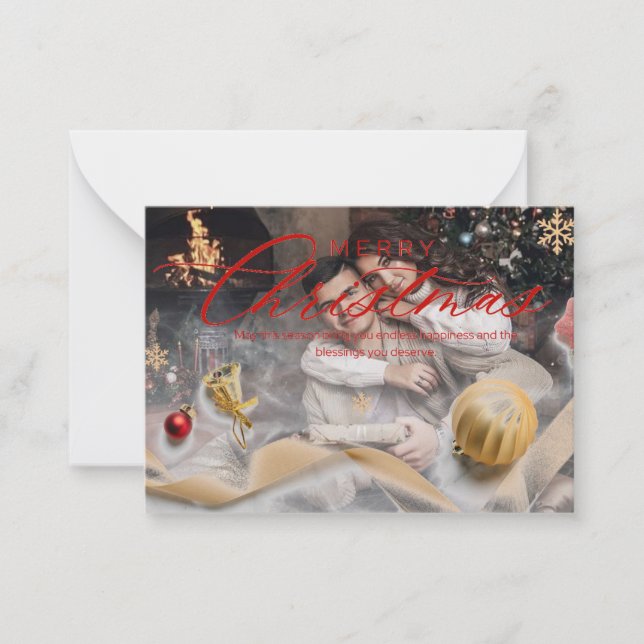 Cartes de Noël personnalisées Premium 2024 | Éléga (Devant)