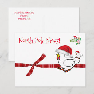 Cartes de Noël Pôle Nord Poulet