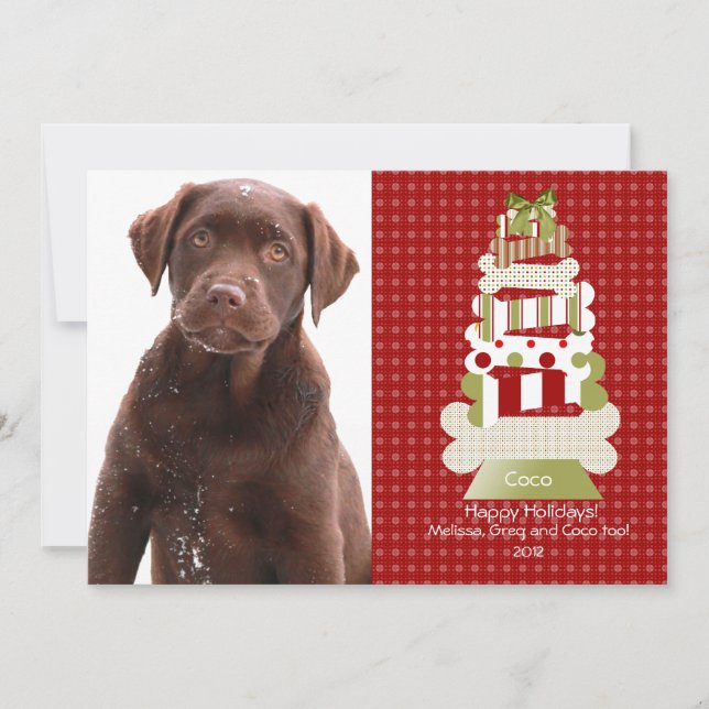 Cartes de Noël pour animaux | Stock d'invitation d (Devant)