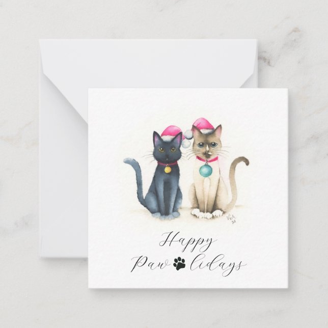 Cartes de Noël pour petits chats (Devant)