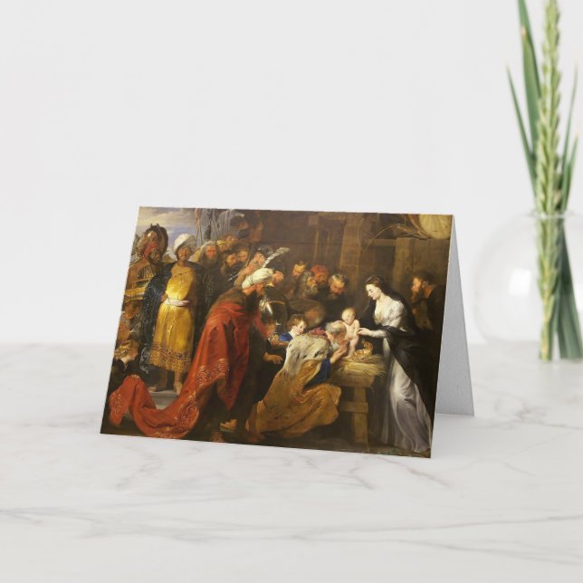 Cartes de Noël religieuses | Adoration des rois 4 (Devant)