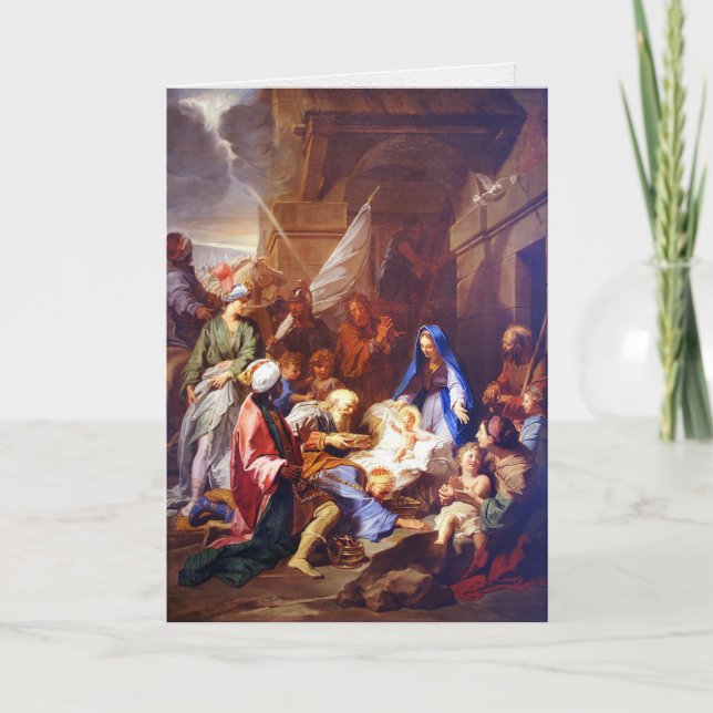 Cartes de Noël religieuses | Adoration des rois 6 (Devant)