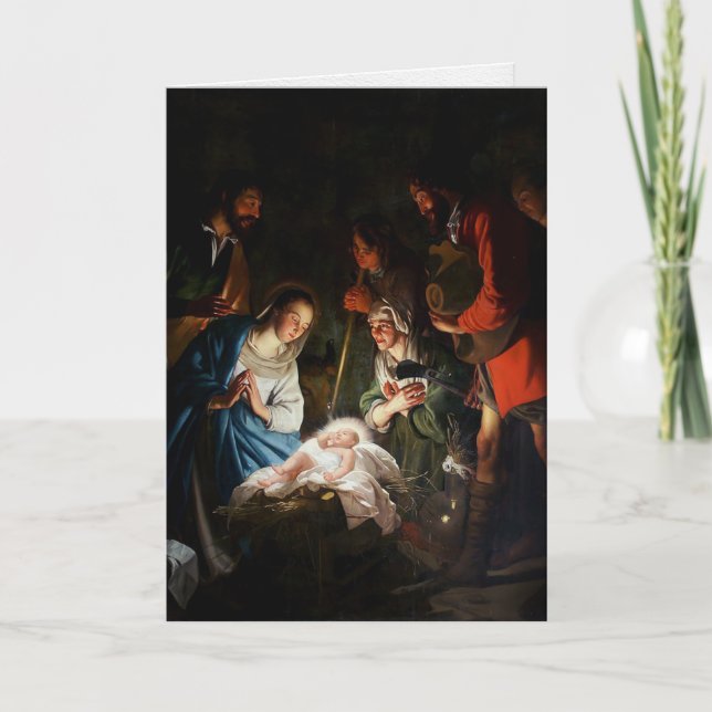 Cartes de Noël religieuses | Adoration des rois 8 (Devant)