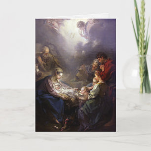 Cartes de Noël religieuses   Bergers d'adoration 7