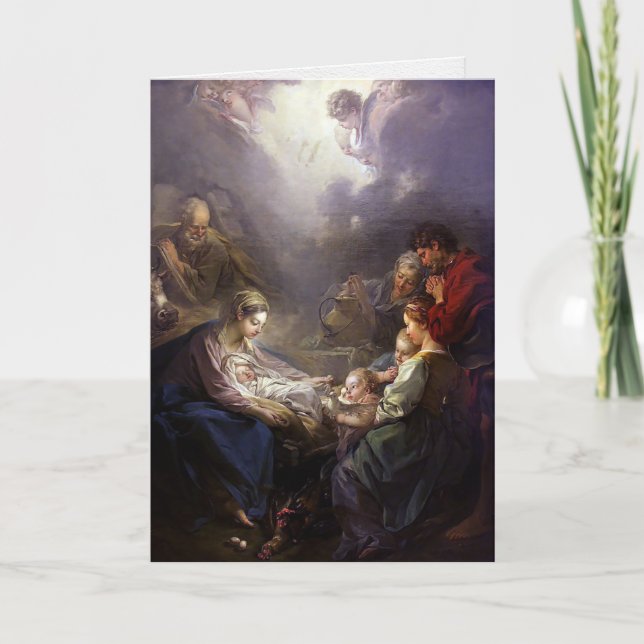 Cartes de Noël religieuses | Bergers de l'adoratio (Devant)