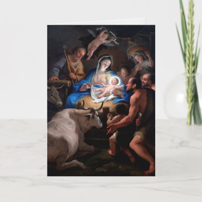 Cartes de Noël religieuses | Bergers de l'adoratio (Devant)