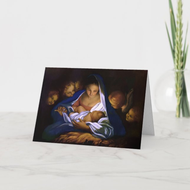 Cartes de Noël religieuses | La Nativité 3 (Devant)