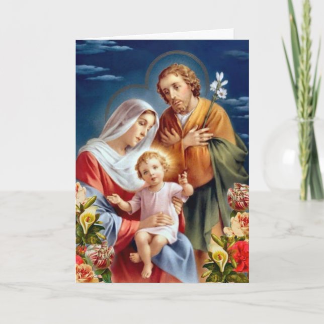 Cartes de Noël religieuses | Sainte Famille 4 (Devant)