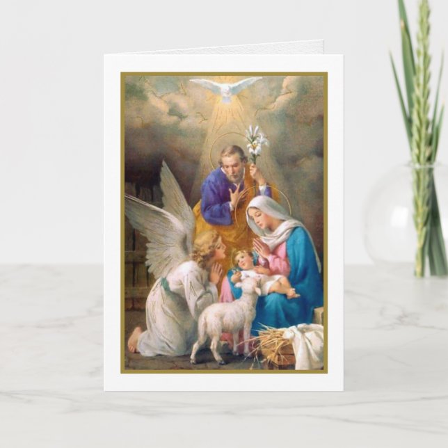 Cartes de Noël religieuses | Une scène sainte (Devant)