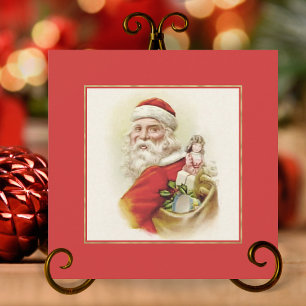 Cartes de Noël rétro du Père Noël vintage