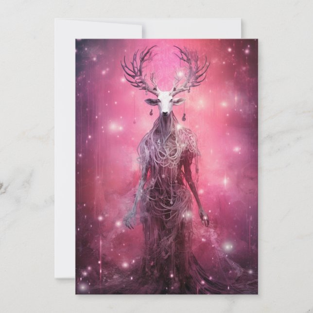 Cartes de Noël rose foncé inhabituelles (Devant)