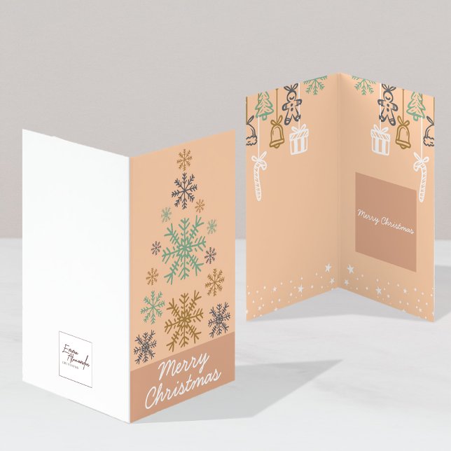 Cartes de Noël rose moderne Pack de 25 (Créateur téléchargé)