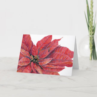Cartes de Noël Rouge Poinsettia