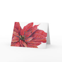 Cartes de Noël Rouge Poinsettia