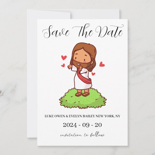 cartes de Noël rouges et vertes pour annoncer la d (Devant)