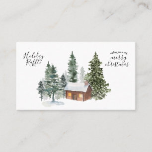 Cartes de Noël Rustique Cabine Forest