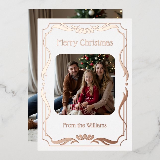 Cartes de Noël simples et élégantes Fêtes Modèles (Recto/Verso)