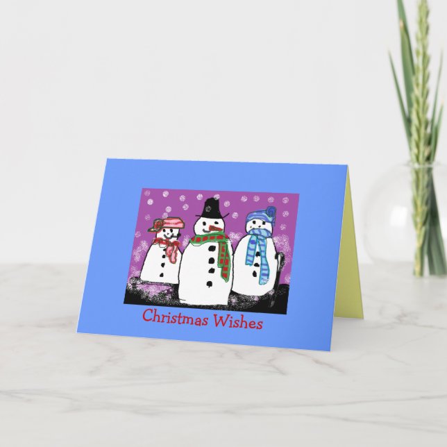 Cartes de Noël Snowfolk (Devant)