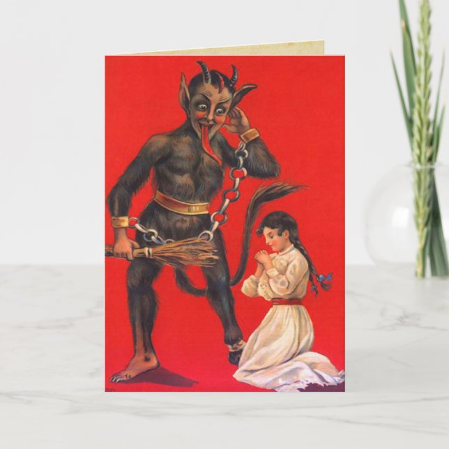 Cartes de Noël vintage Krampus (Devant)