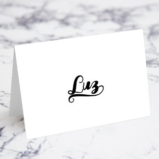 Cartes de nom avec fioriture Z Bold Brush Script