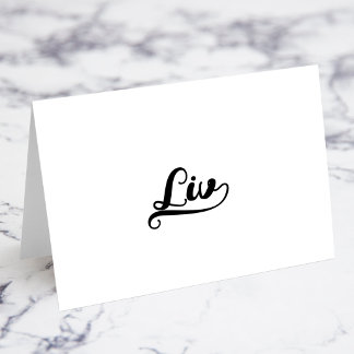 Cartes de nom avec fioritures Bold Brush Script V