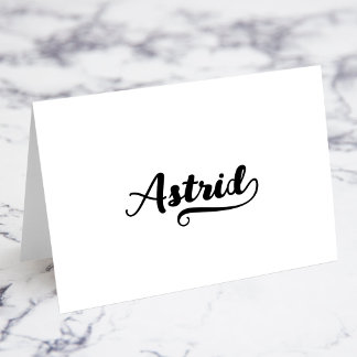 Cartes de nom avec lettrage gras Brush Script D