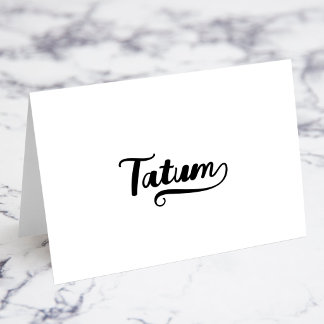 Cartes de nom avec lettrage gras Brush Script M Sw