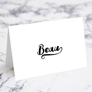 Cartes de nom avec lettrage gras Brush Script U Sw