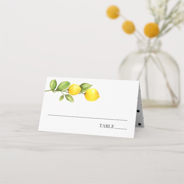 Cartes de nom de citron Main Squeeze (Devant)