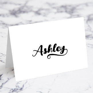 Cartes de nom de lieu à l'écriture Brush Script Y 