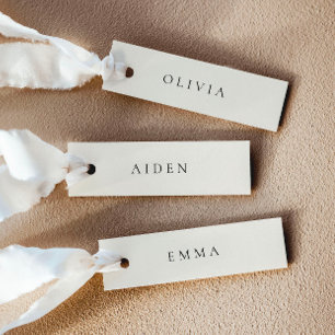 Cartes de nom de mariage crème
