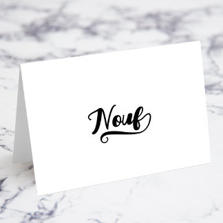 Cartes de nom et de lieu avec écriture Bold Brush 