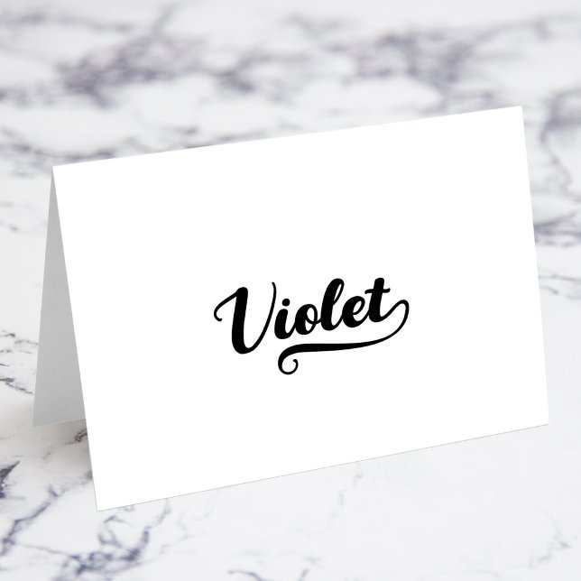 Cartes de nom et de lieu avec script Bold Brush T  (Bold Brush Script T Swash Name Place Cards)