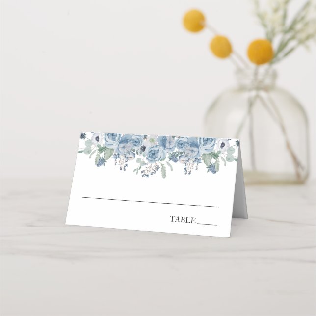Cartes de nom et de table pour un thé nuptial flor (Devant)