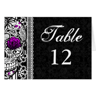 Cartes de nombre de Tableau de crâne de sucre et