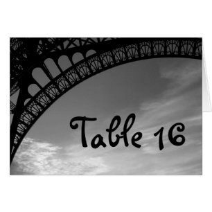 Cartes de nombre de Tableau de mariage de Tour