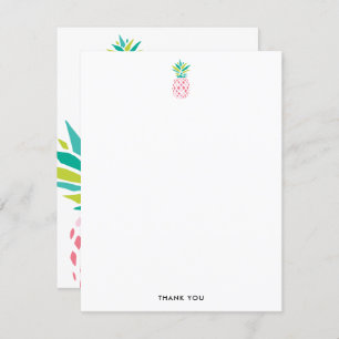 Cartes de note assez roses de Merci d'ananas