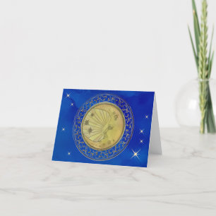 Cartes de note célestes de blanc de lune
