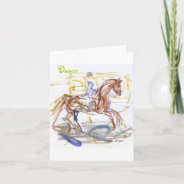 Cartes de note de "danse".  Aquarelle de cheval et